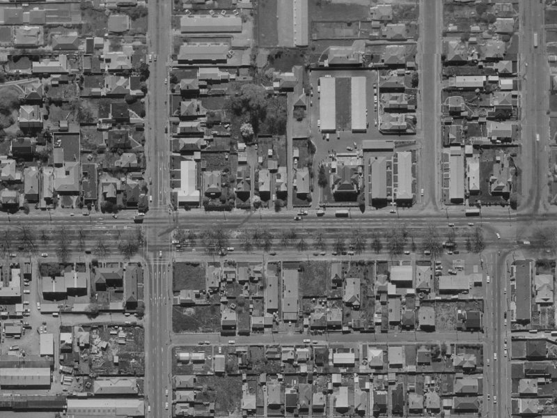 247 Bealey Avenue from the air, 1970-1974