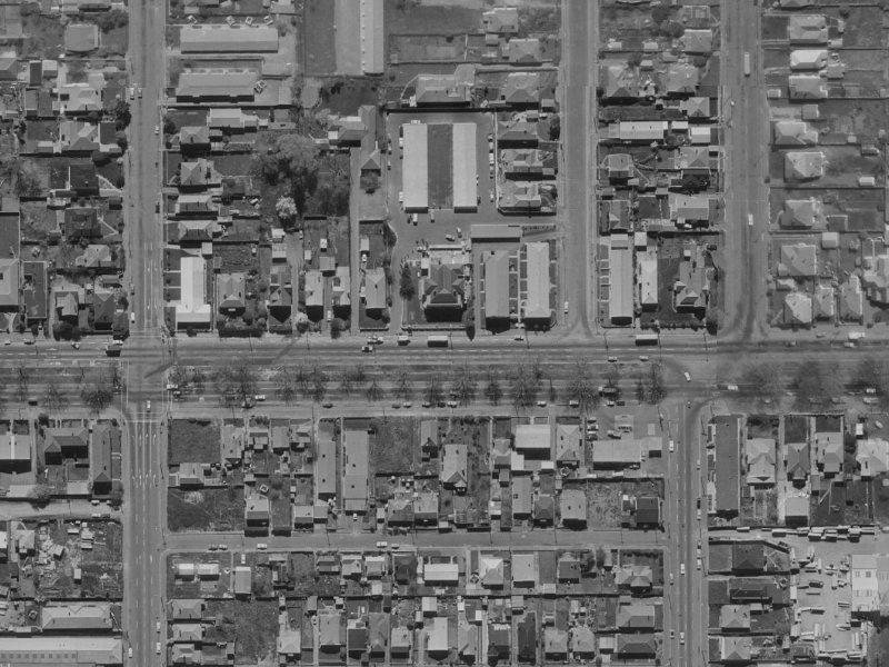 265 Bealey Avenue from the air, 1970-1974