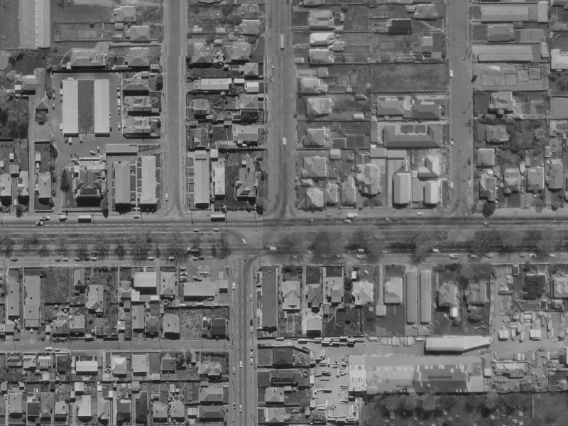422 Barbadoes Street from the air, 1970-1974