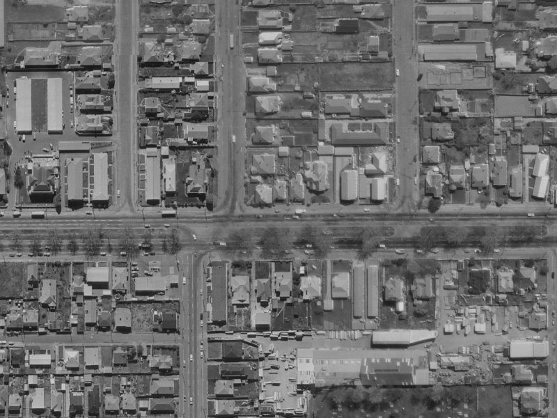287 Bealey Avenue from the air, 1970-1974