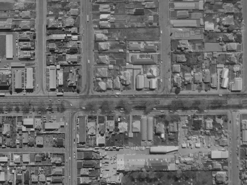 289 Bealey Avenue from the air, 1970-1974