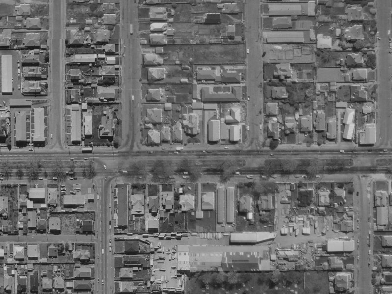 293 Bealey Avenue from the air, 1970-1974