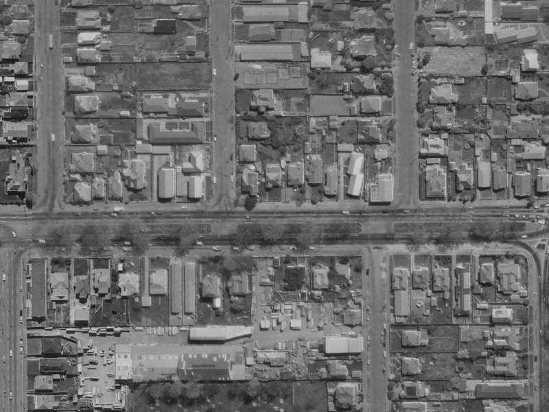 307 Bealey Avenue from the air, 1970-1974