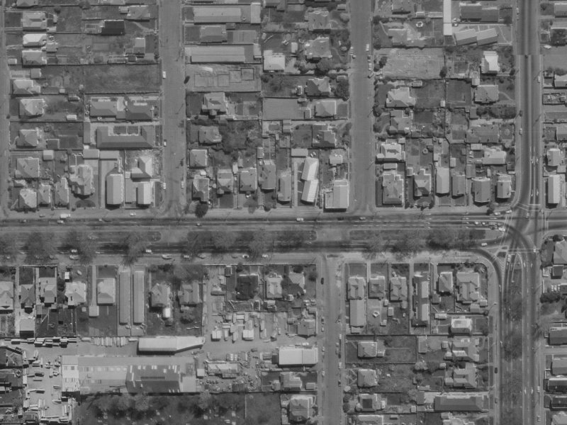 317 Bealey Avenue from the air, 1970-1974
