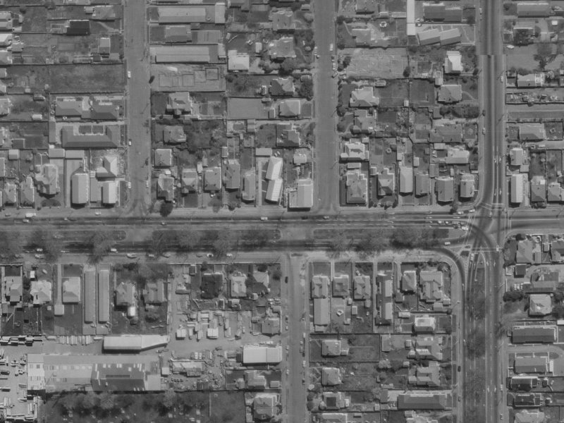 323 Bealey Avenue from the air, 1970-1974