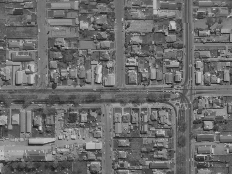 327 Bealey Avenue from the air, 1970-1974