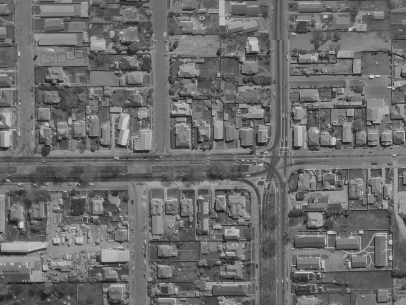 333 Bealey Avenue from the air, 1970-1974