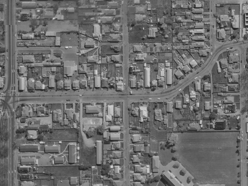 40 Perth Street from the air, 1970-1974