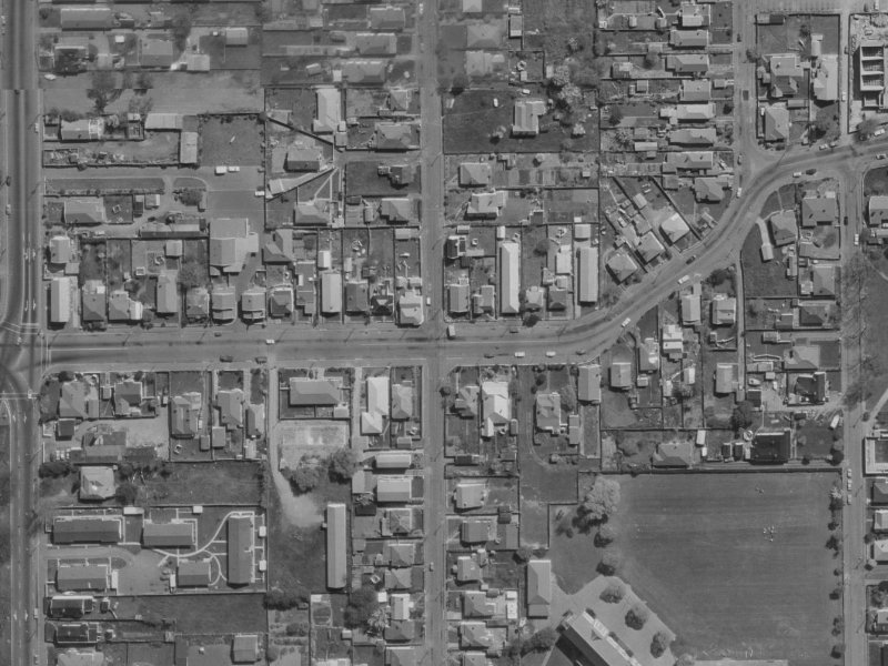32 Perth Street from the air, 1970-1974