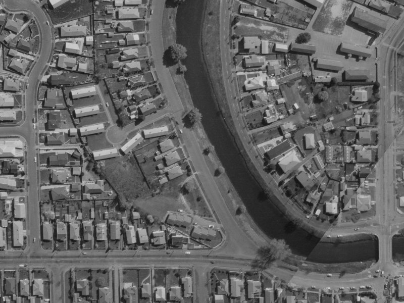 602 Avonside Drive from the air, 1970-1974