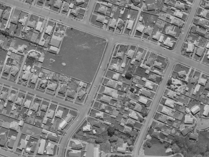 86 Nortons Road from the air, 1970-1974