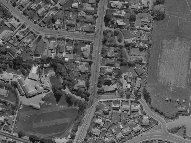 115 Clyde Road from the air, 1970-1974