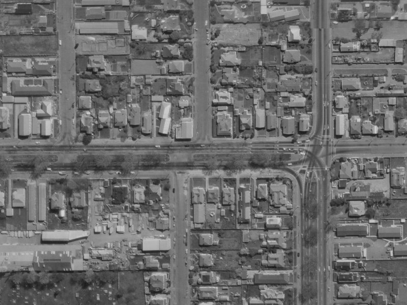 327 Bealey Avenue from the air, 1970-1974