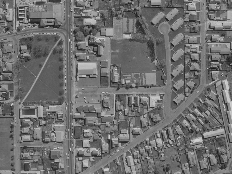 11 Warwick Street from the air, 1970-1974