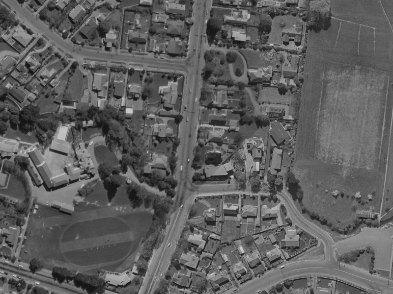 108 Clyde Road from the air, 1970-1974