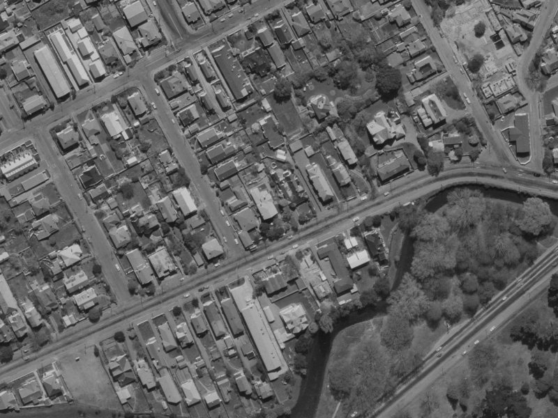 69 Carlton Mill Road from the air, 1970-1974