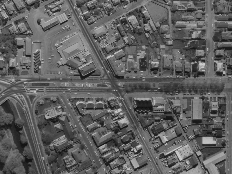 24 Bealey Avenue from the air, 1970-1974