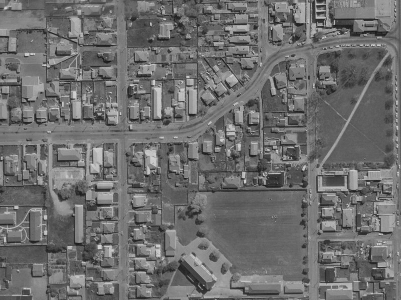 50A London Street from the air, 1970-1974