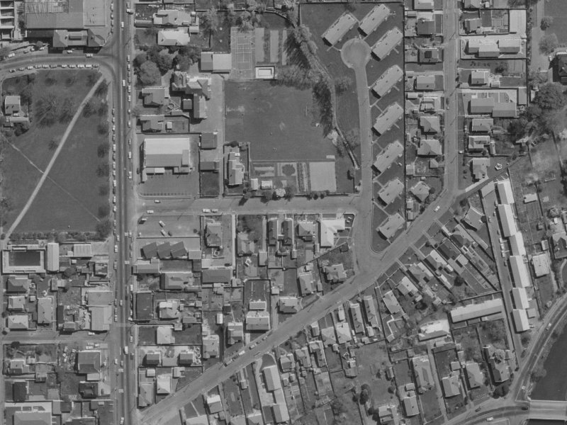 22 Warwick Street from the air, 1970-1974