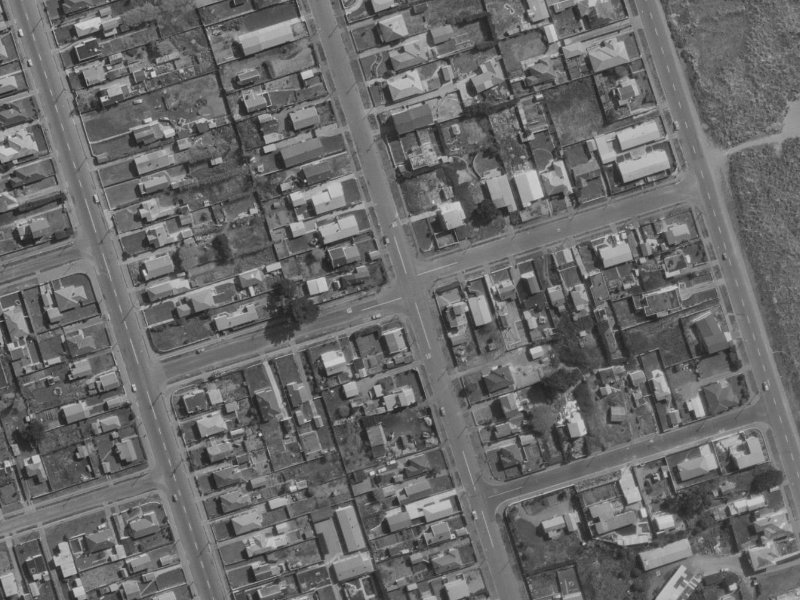 50 Pine Avenue from the air, 1970-1974