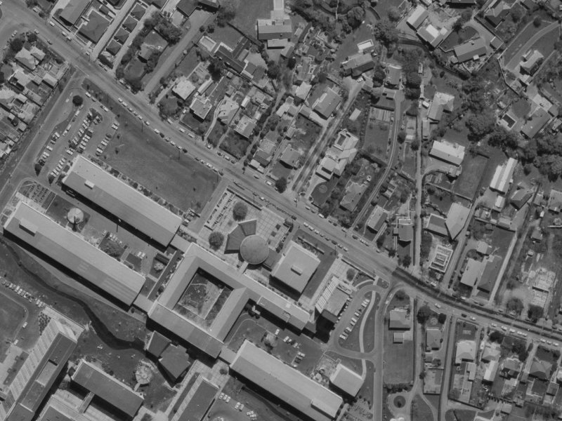 57 Creyke Road from the air, 1970-1974