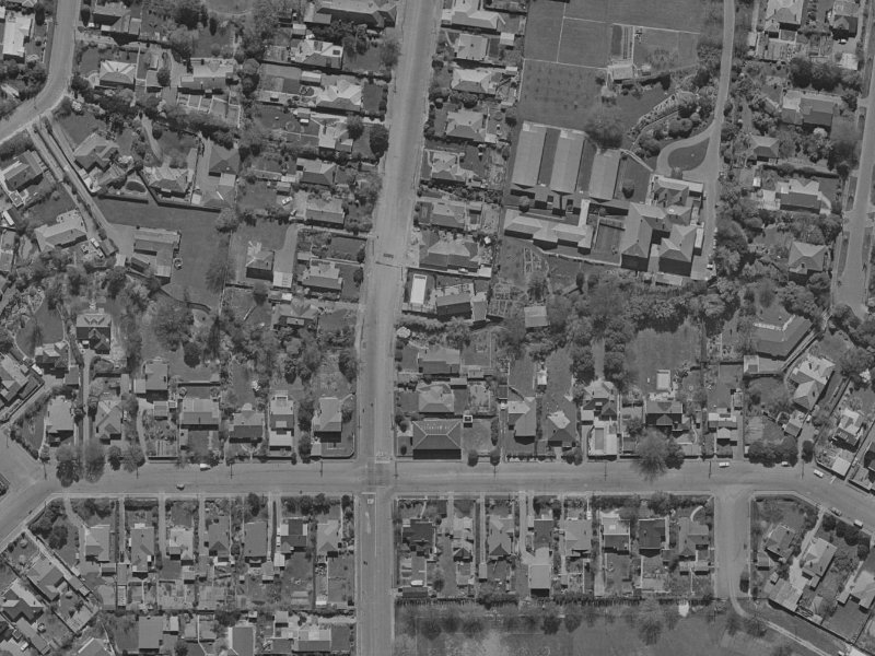 23 Tui Street from the air, 1970-1974