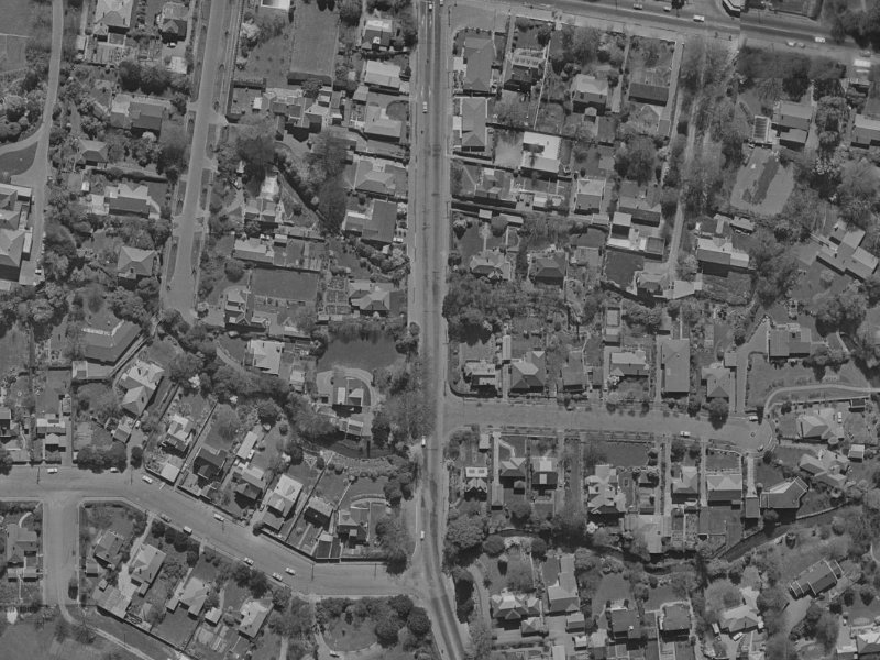 141 Straven Road from the air, 1970-1974