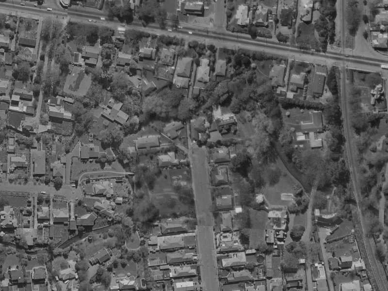 106 Harakeke Street from the air, 1970-1974