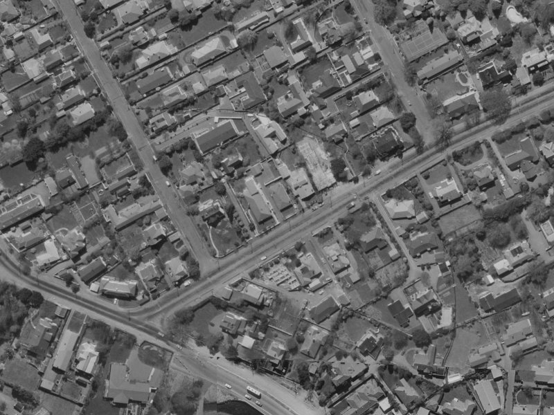 13 Holmwood Road from the air, 1970-1974