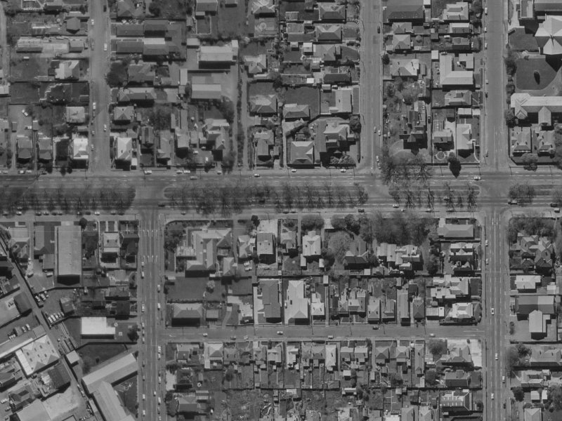 70 Bealey Avenue from the air, 1970-1974