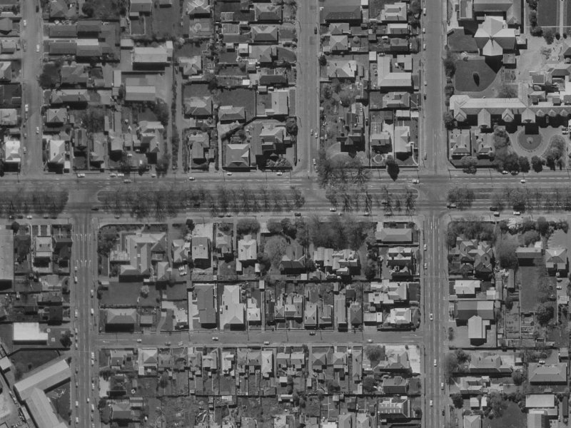 78 Bealey Avenue from the air, 1970-1974