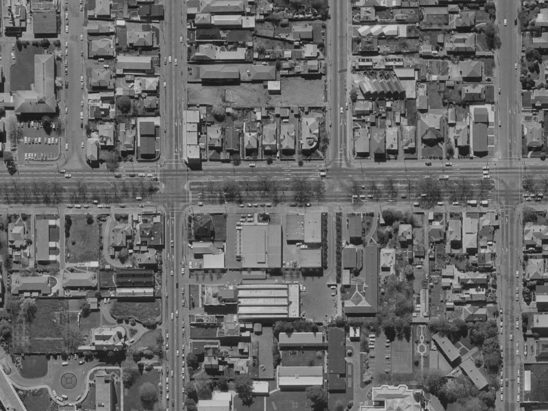 154 Bealey Avenue from the air, 1970-1974