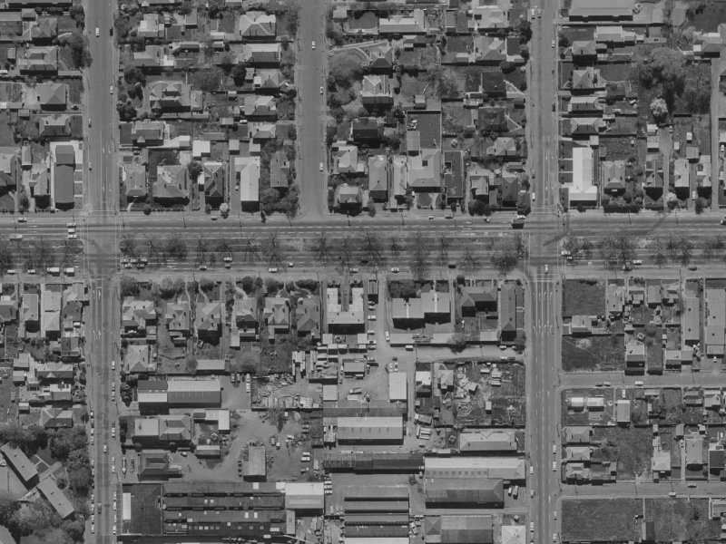 210 Bealey Avenue from the air, 1970-1974