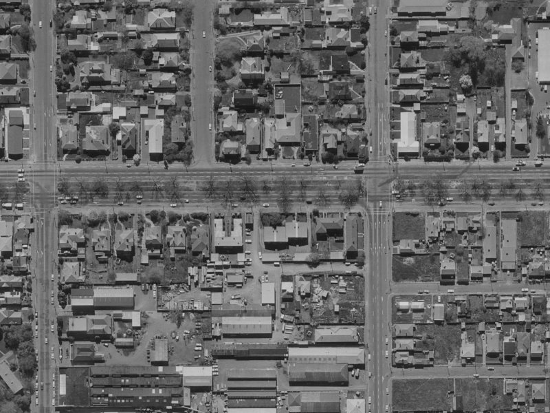 214 Bealey Avenue from the air, 1970-1974