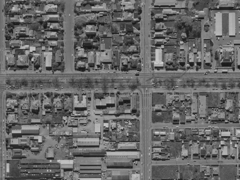 222 Bealey Avenue from the air, 1970-1974