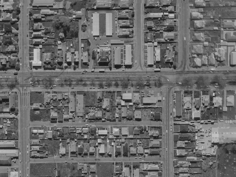 258 Bealey Avenue from the air, 1970-1974