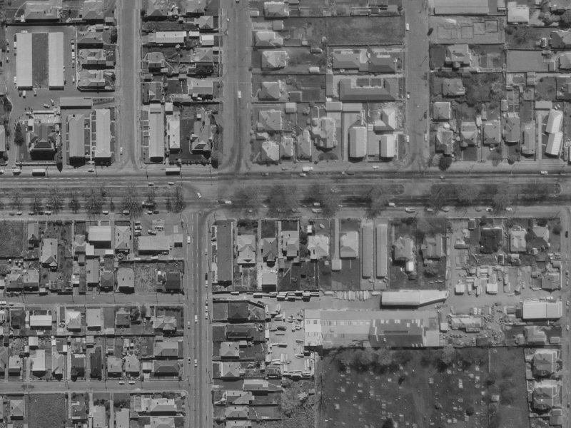 282 Bealey Avenue from the air, 1970-1974