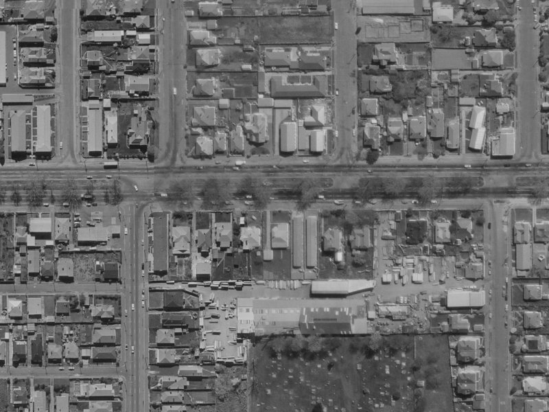 292 Bealey Avenue from the air, 1970-1974