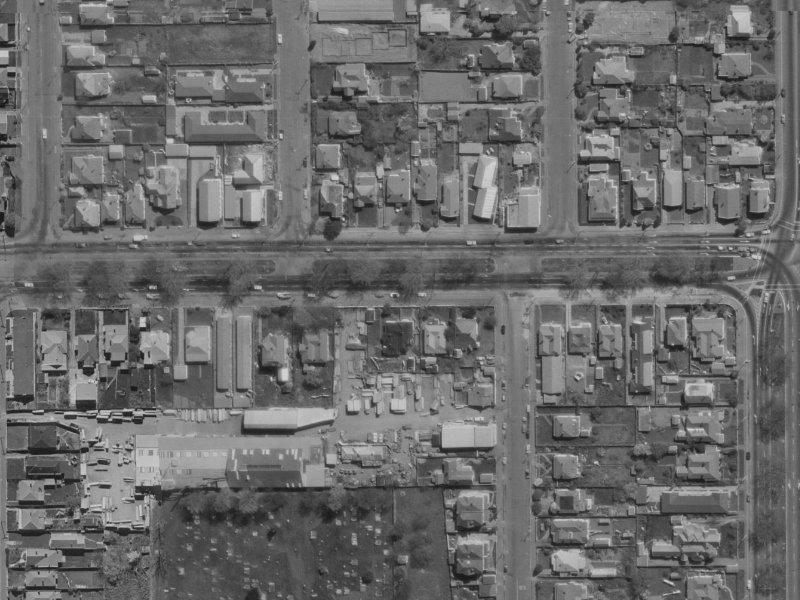 308 Bealey Avenue from the air, 1970-1974