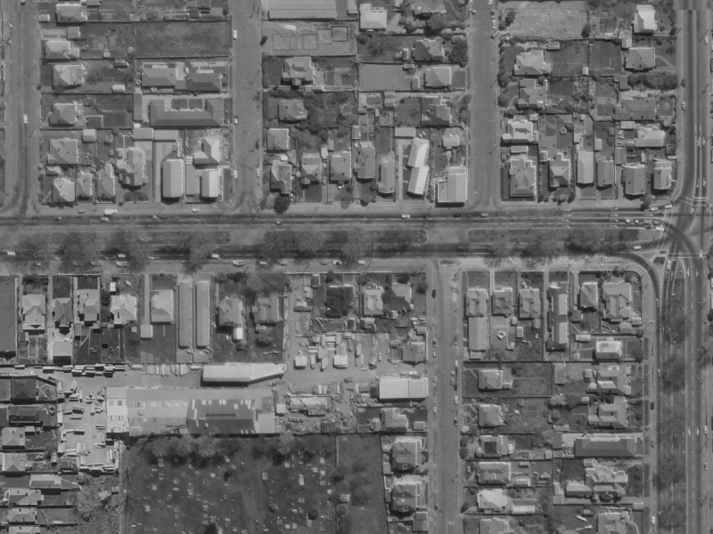 310 Bealey Avenue from the air, 1970-1974