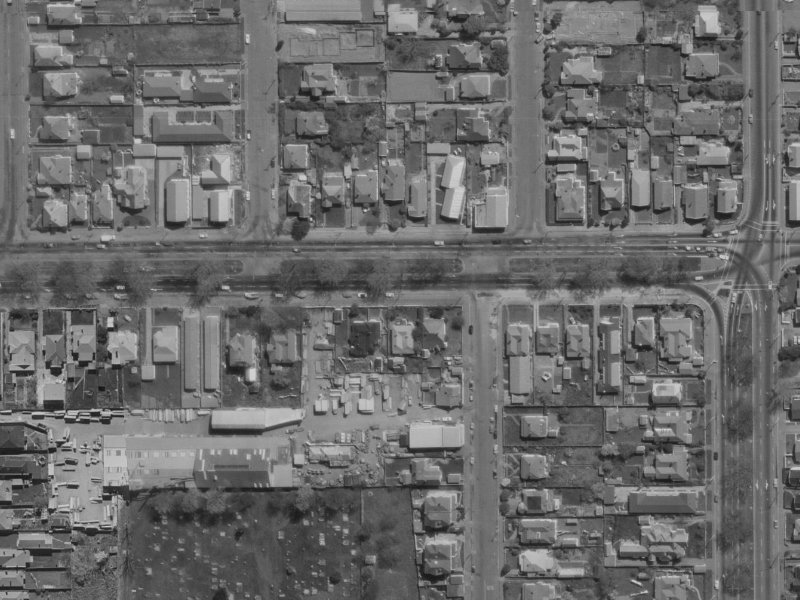 312 Bealey Avenue from the air, 1970-1974