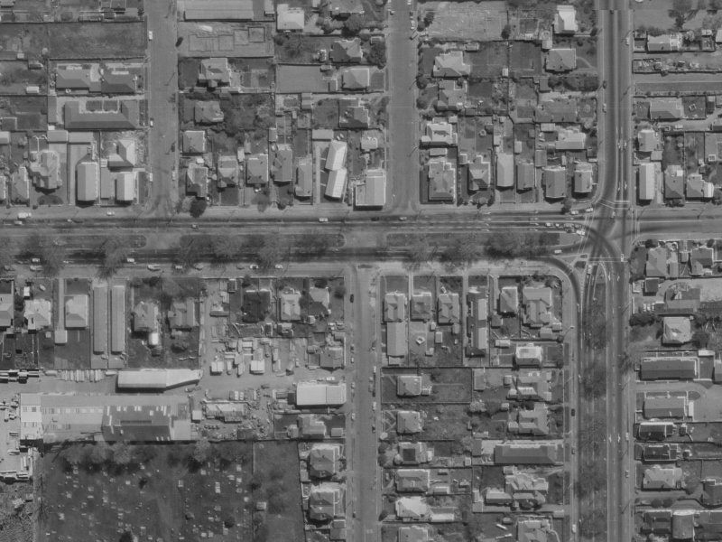 318 Bealey Avenue from the air, 1970-1974