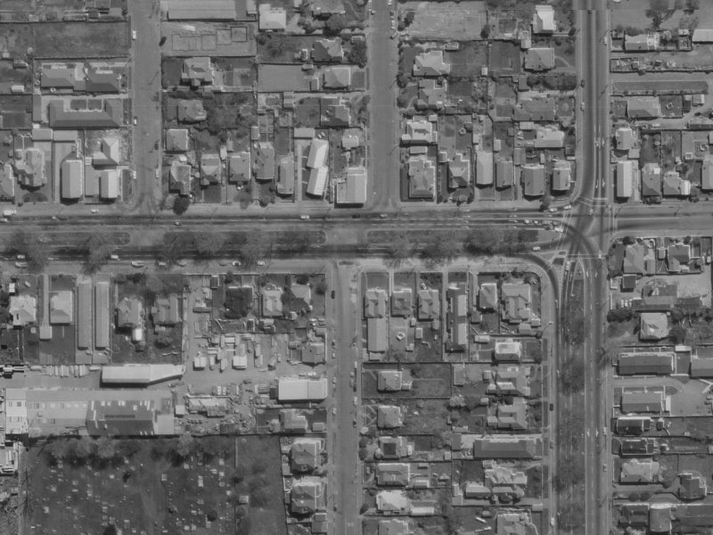 322 Bealey Avenue from the air, 1970-1974