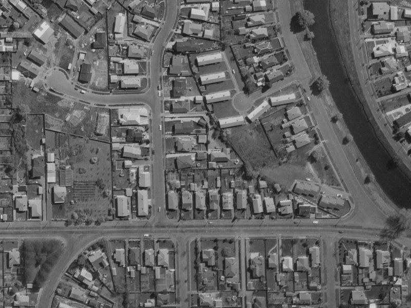 16 Bowie Place from the air, 1970-1974