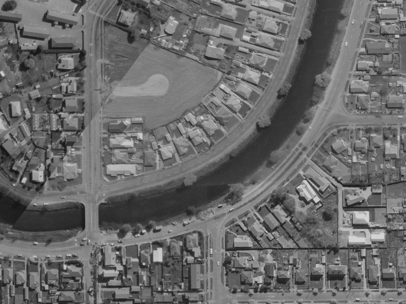 13 Locksley Avenue from the air, 1970-1974