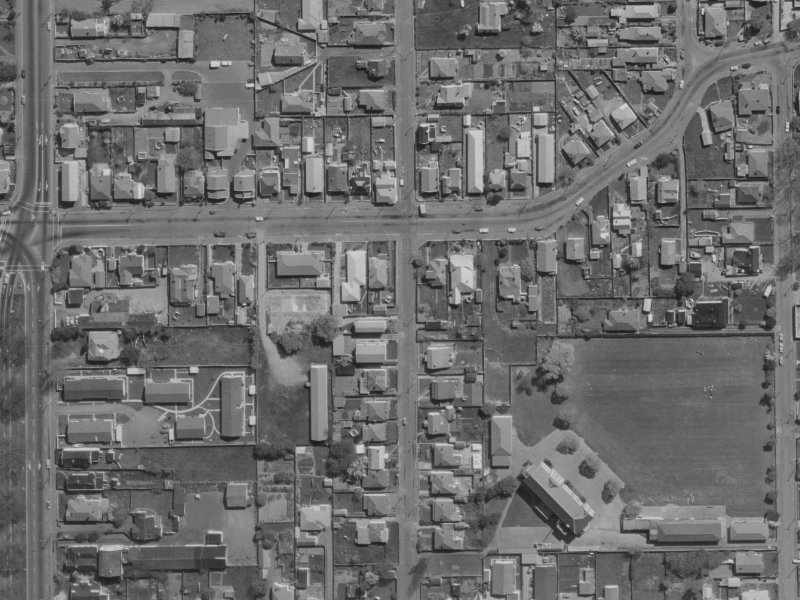 35 Perth Street from the air, 1970-1974