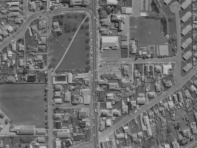 Stanmore Road from the air, 1970-1974