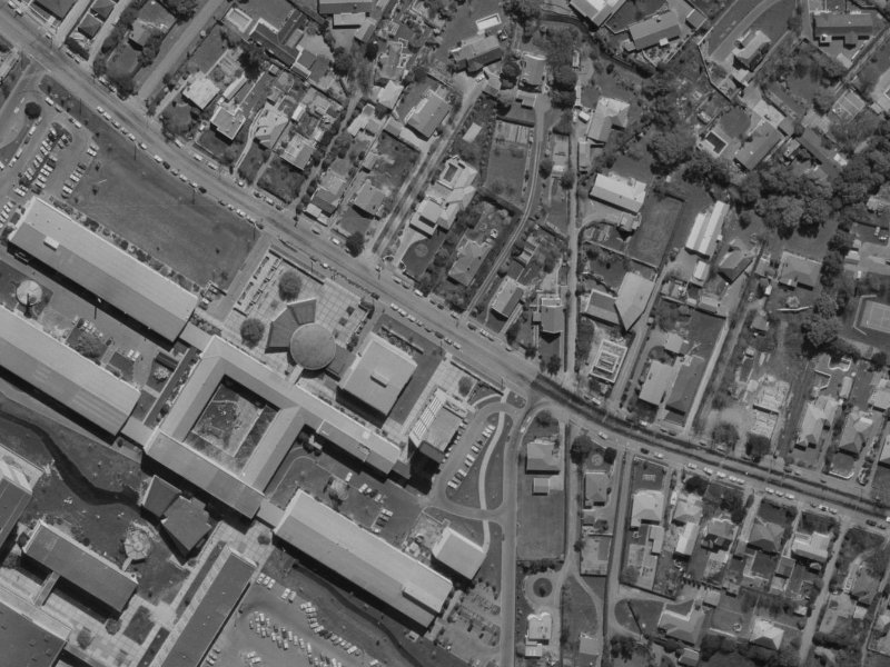 42A Creyke Road from the air, 1970-1974