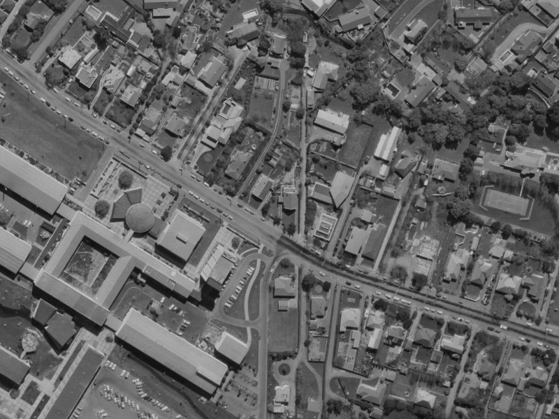 34B Creyke Road from the air, 1970-1974