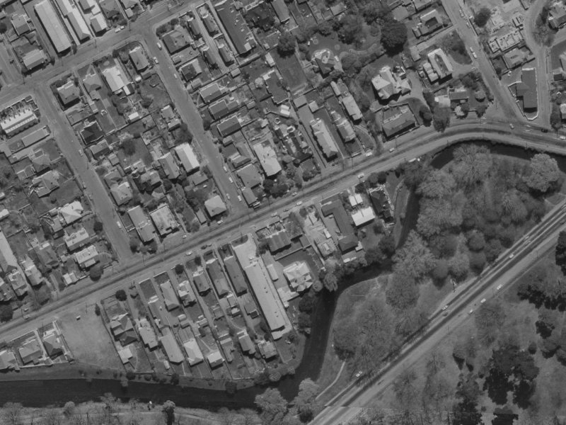 50A Carlton Mill Road from the air, 1970-1974